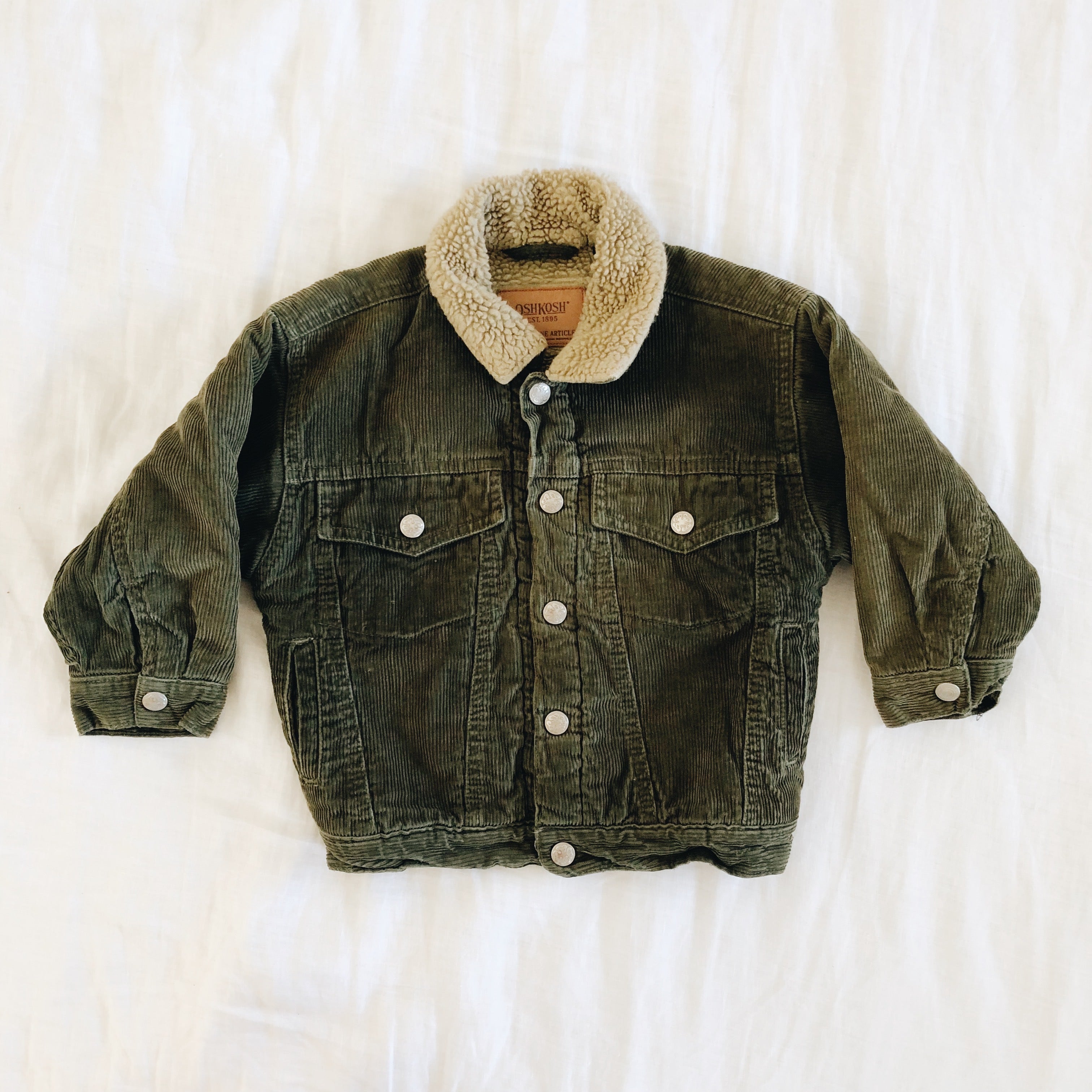 Green corduroy sherpa on sale jacket