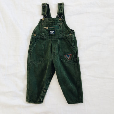 Vintage OshKosh Overalls Green Denim
