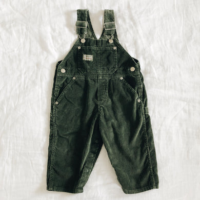 Vintage OshKosh Olive Green Corduroy Overalls 2/3