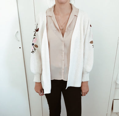 Vintage Embroidered Knit Cardigan 8/10