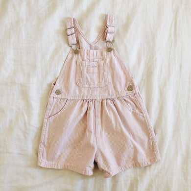 Vintage OshKosh Pink Stripe Shortalls 3T