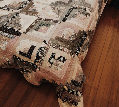 Vintage 1990 Floral Patchwork Quilt