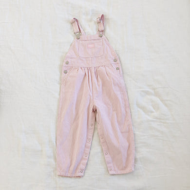 Vintage OshKosh Pink Stripe Overalls 4T