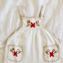 Vintage Embroidered Cotton Overalls 12M
