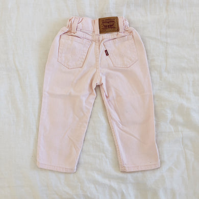 Rare Vintage Levi's Baby Pink Denim Jeans 3T