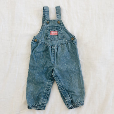 Vintage OshKosh Denim Floral Overalls
