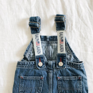 Rare Vintage Ralph Lauren SPELL OUT strap Overalls 12M