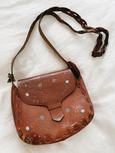 Vintage Floral Embossed Leather Bag