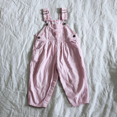 Vintage OshKosh Pink Stripe Overalls