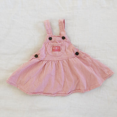Vintage OshKosh Pink Stripe Pinafore