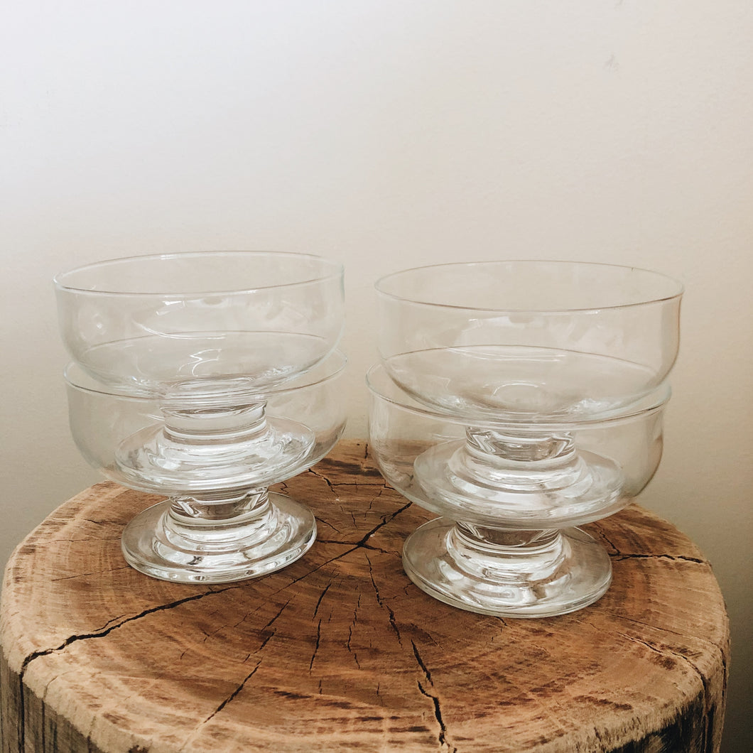 Vintage Coupe Glasses - set of 4