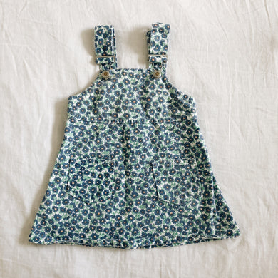 Vintage Denim Floral Pinafore