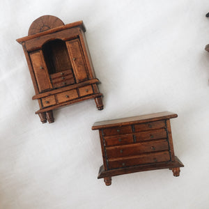 Vintage Wooden Dollhouse Furniture