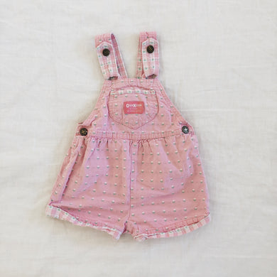 Rare Vintage OshKosh Pink Floral Shortalls 3T