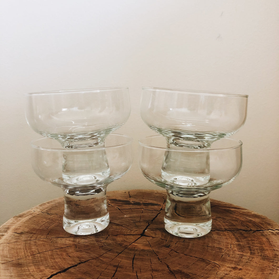 Vintage Coupe Glasses - Set of 4
