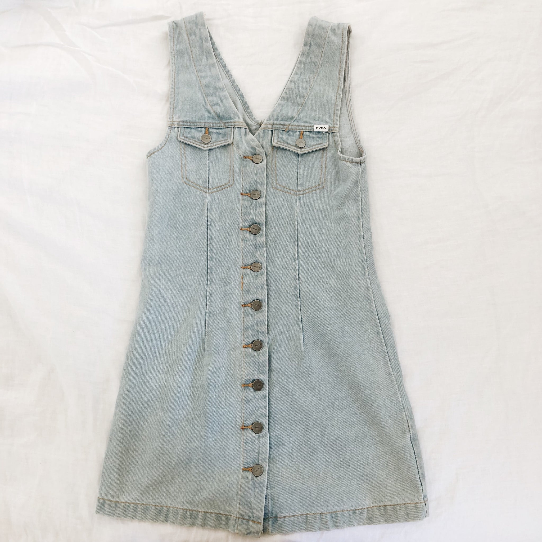 rvca denim dress RVCA Lainey Women's Mini Dress - Crystal Blue