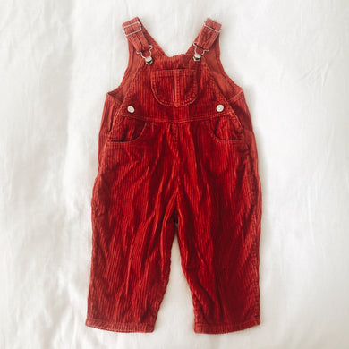 Red Corduroy Overalls