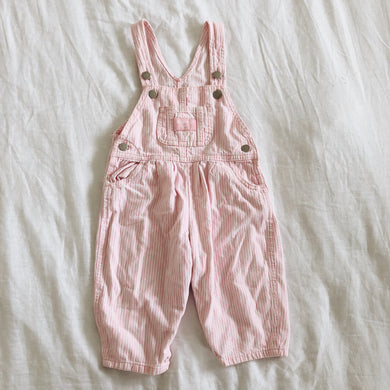 Vintage OshKosh Pink Stripe Overalls