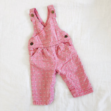 Rare Vintage OshKosh Pink Floral Overalls 12M