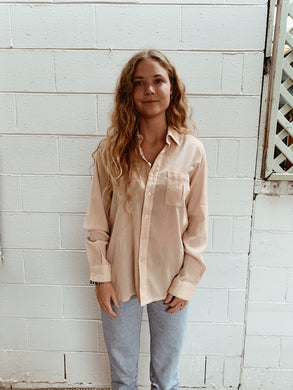 Vintage Peach Button Up