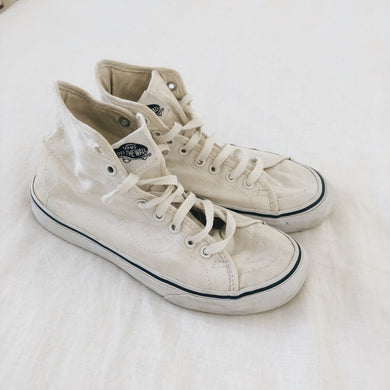 Women’s Hi-Top Vans Cream 7.5